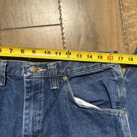 Wrangler Riggs Pants Men 34X32 Blue Denim Jeans Workwear Carpenter Reinforced - Picture 8 of 10